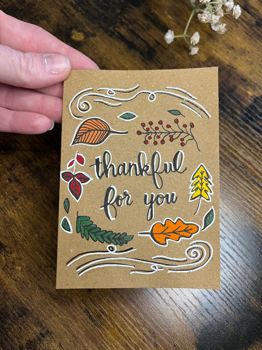 Hand-painted Thankful for you cards (Karen’s Order)