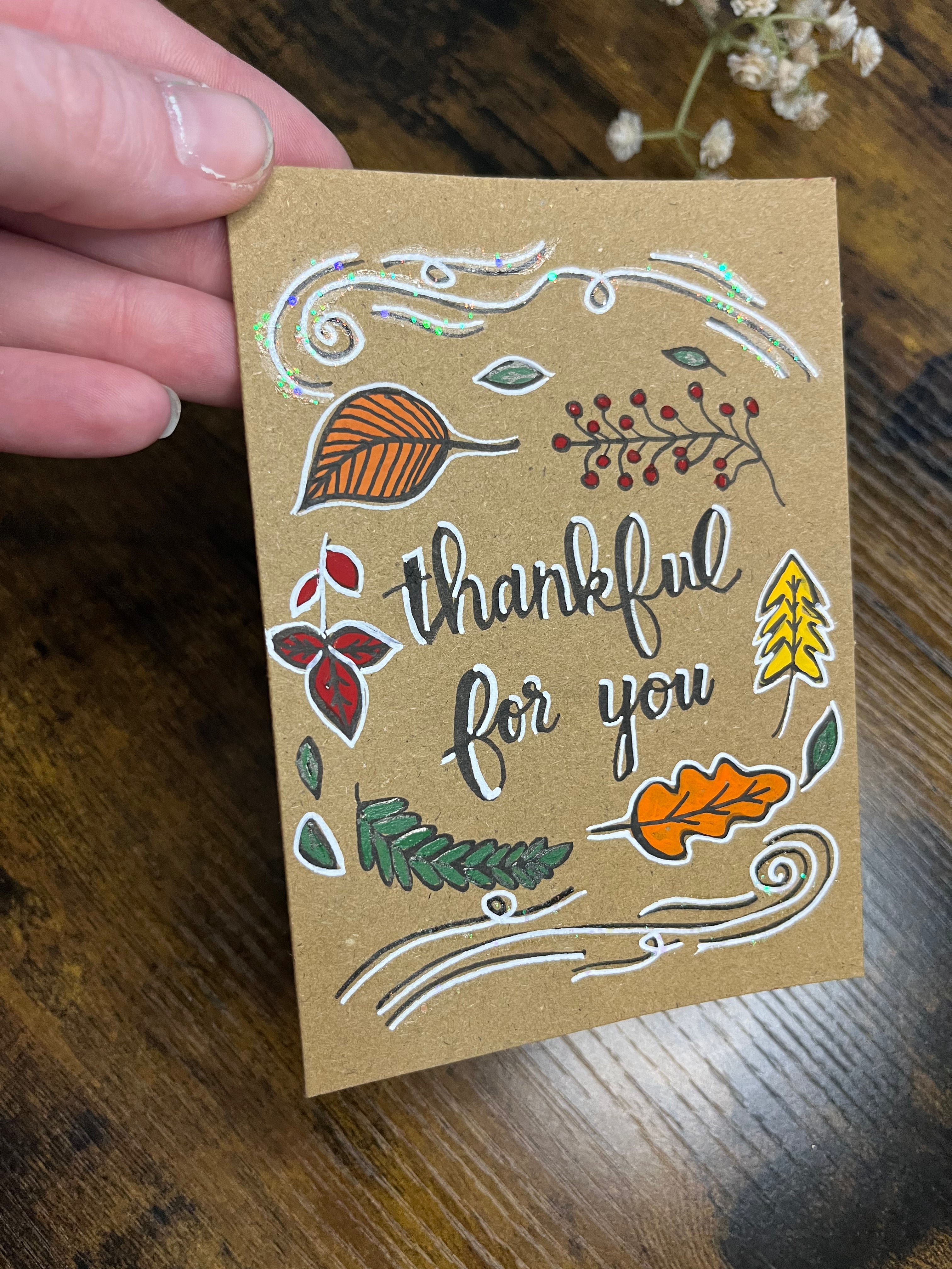 Hand-painted Thankful for you cards (Karen’s Order)